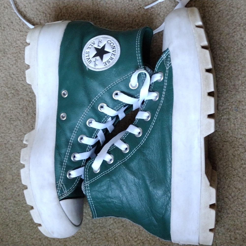 Converse chuck Taylor all star lugged leather high top in green